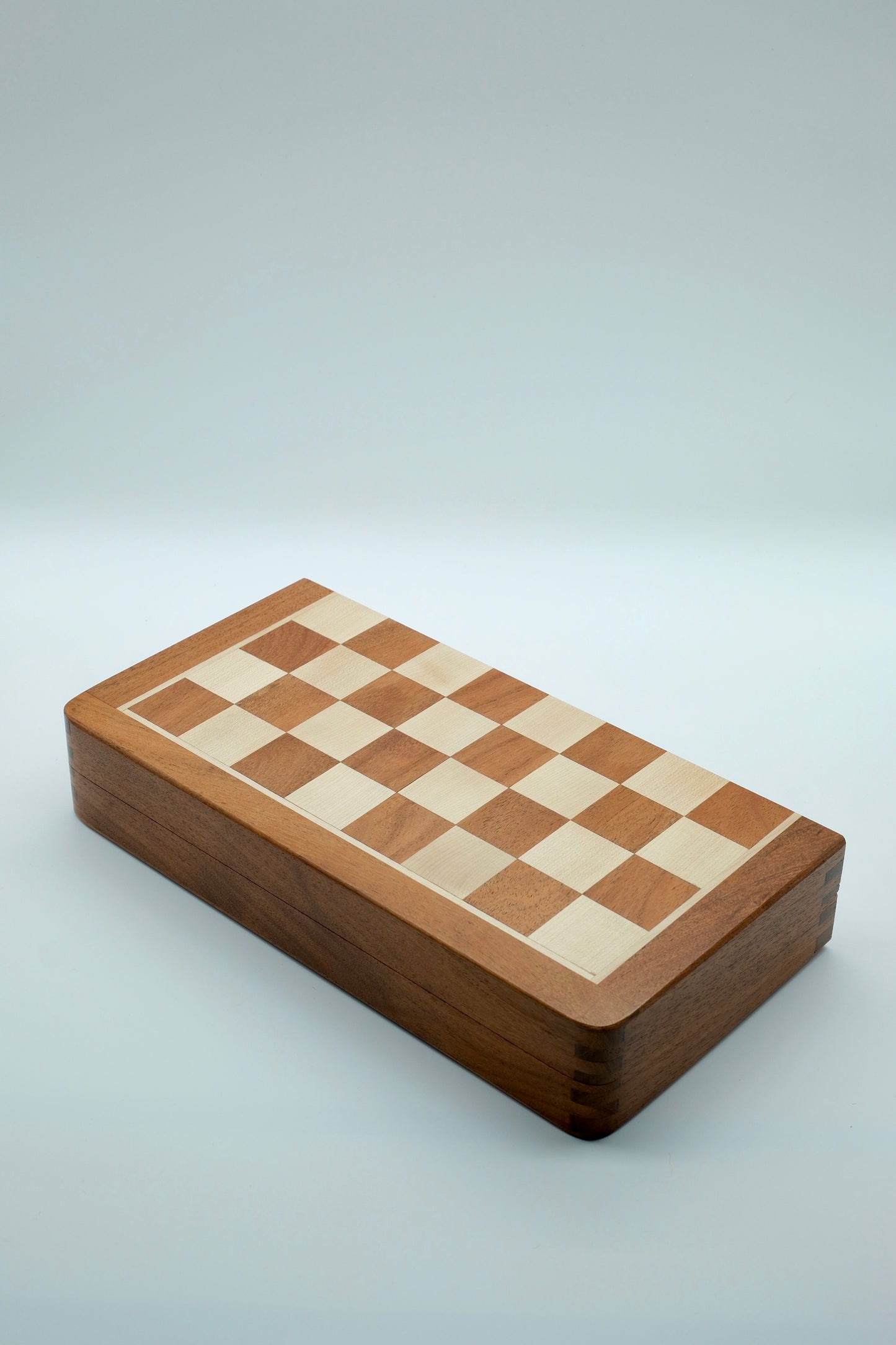 12" Handmade Folding Magnetic Travel Chess Set - Sheesham and Maple Wood