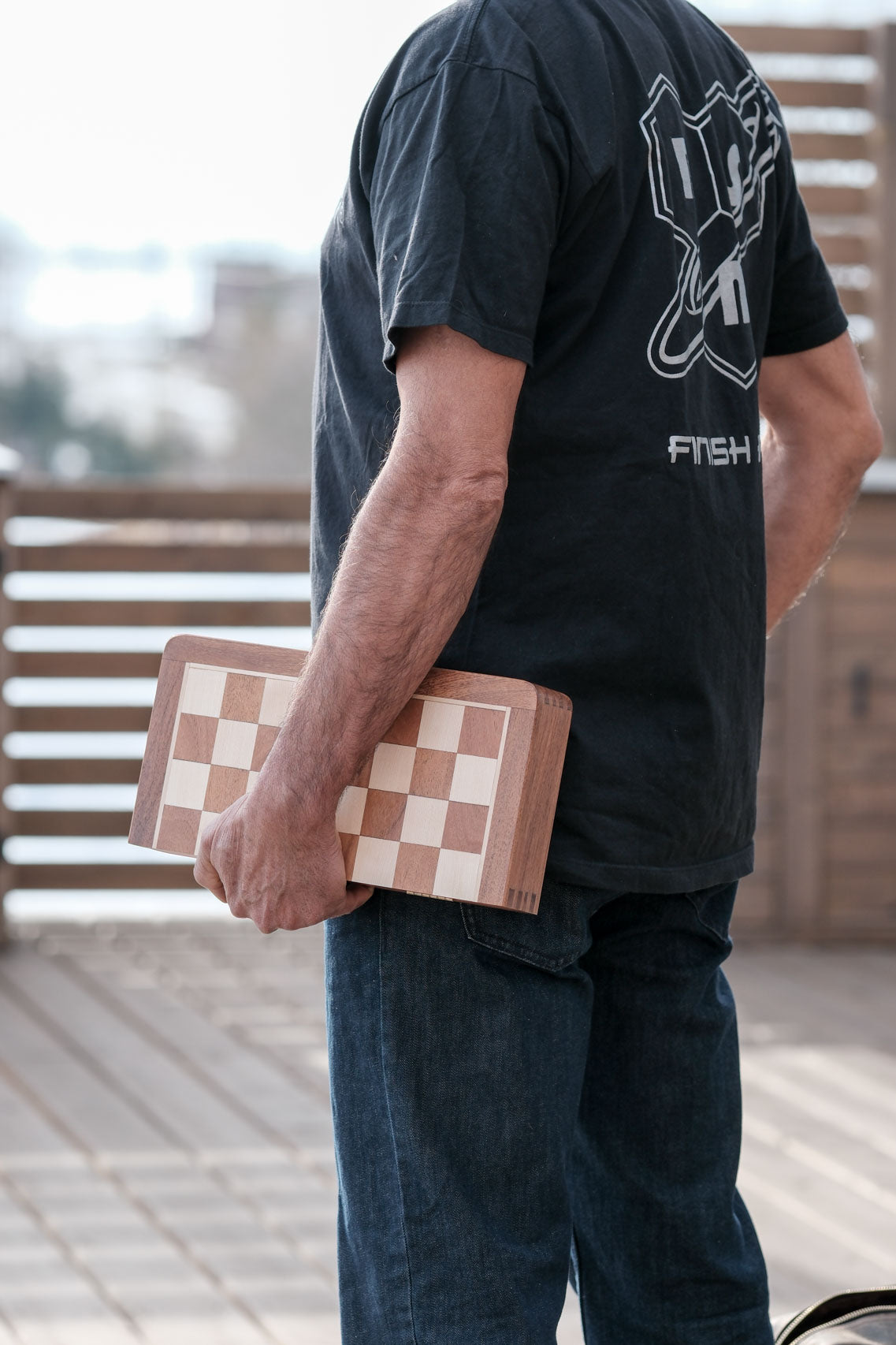 12" Handmade Folding Magnetic Travel Chess Set - Sheesham and Maple Wood